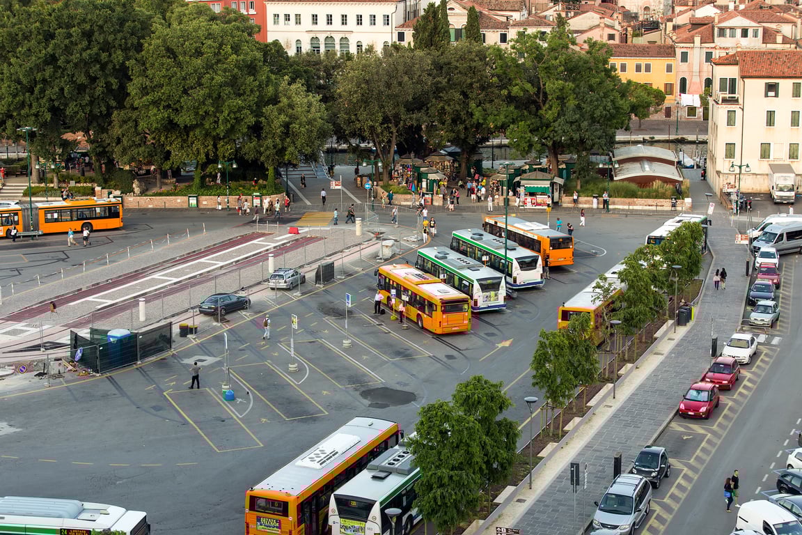 Venetian bus transport hub for transportation of passengers to the mainland.