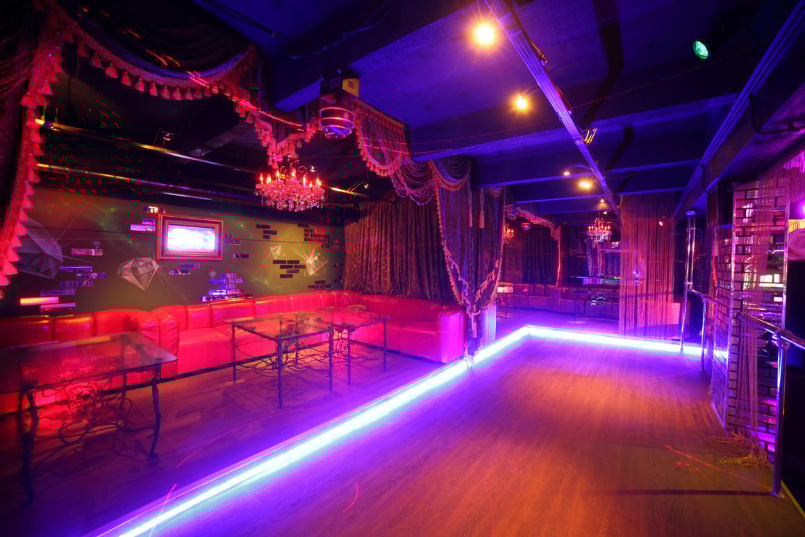 beautiful european night club interior